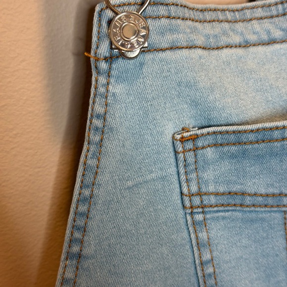 NWD Acydar Denim Overalls Womens Size Medium Light Wash Stretch Blue Jeans Bibs - Picture 12 of 13